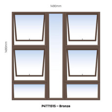 WINDOW ALUM BRZ P4TT1515